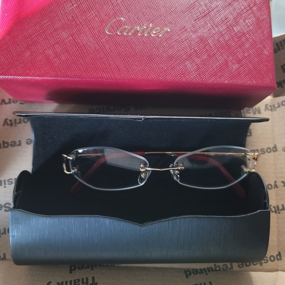 Cartier Gold Rimless Glasses - Picture 7 of 7